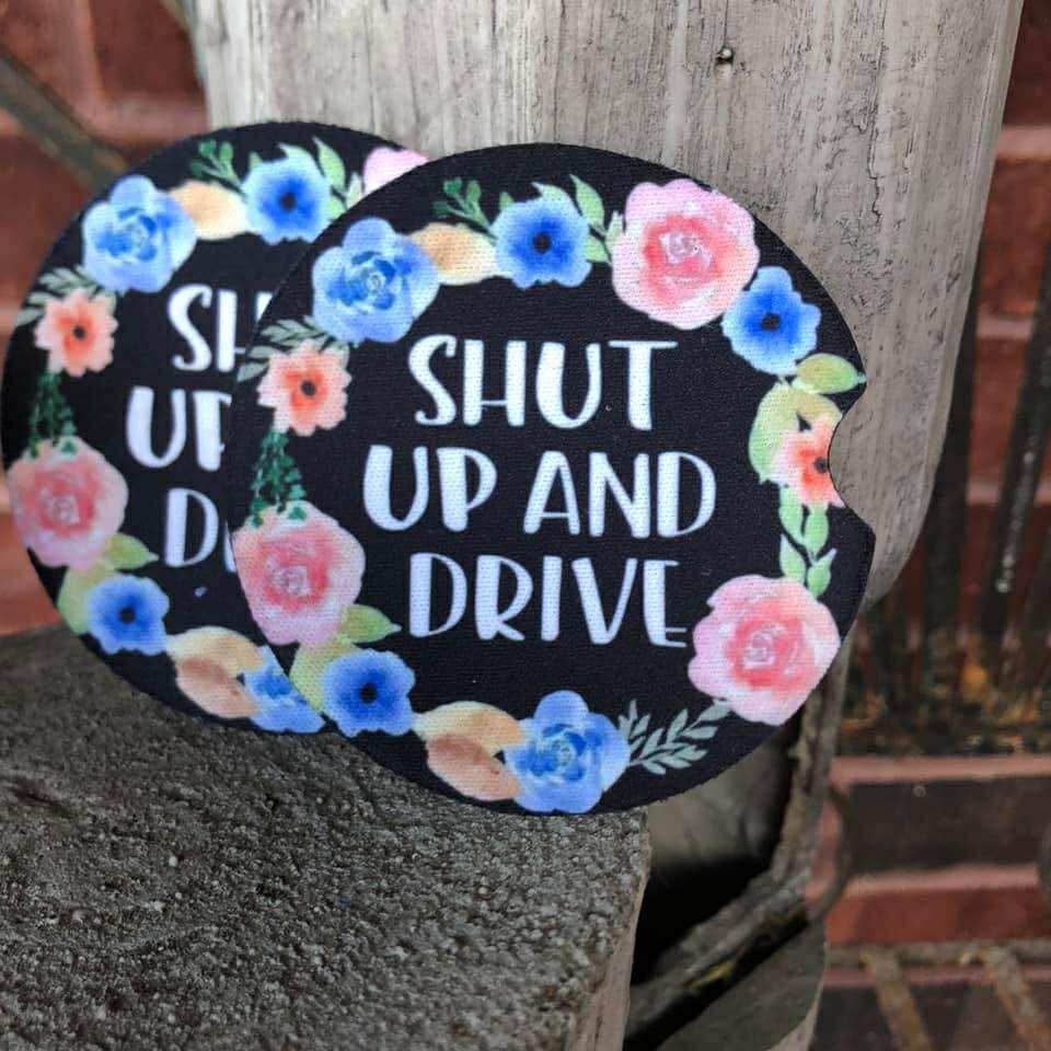 SHUT UP AND DRIVE CAR COASTER SET