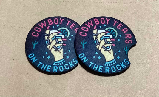 COWBOY TEARS ON THE ROCKS CAR COASTERS