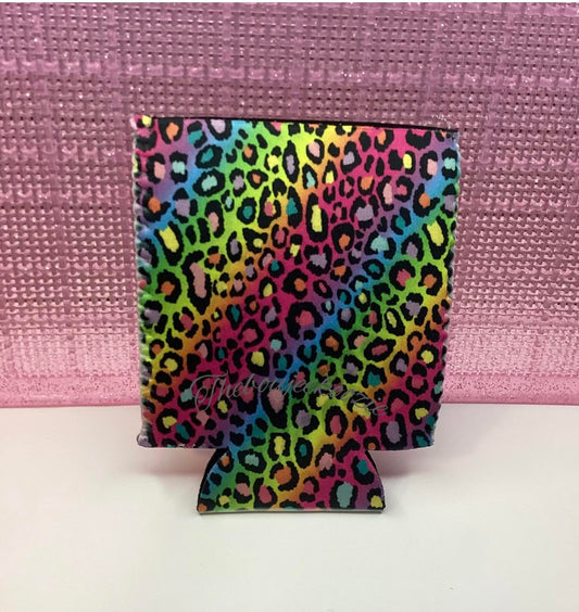 RAINBOW LEOPARD KOOZIE