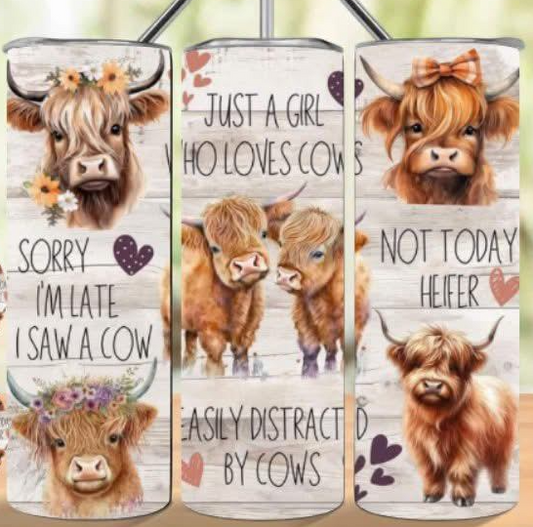 Just a Girl who loves Cows 20oz Tumbler