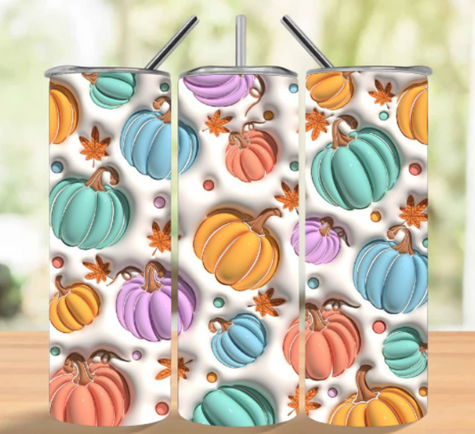 Pastel Pumpkins 20 oz tumbler