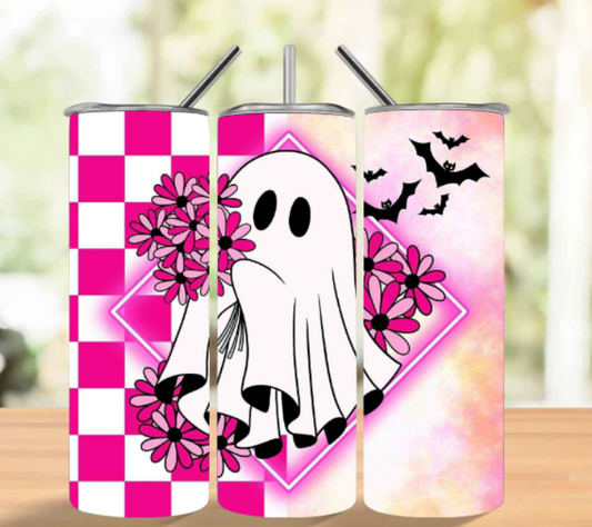 CHECKERED GHOSTS BATS TUMBLER