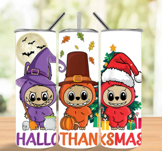 HALLOTHANKSMAS LABUBU TUMBLER
